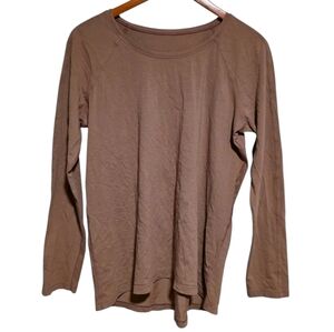 lululemon Emerald Long Sleeve Red Dust Size 8